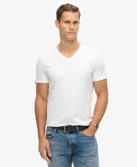 V-Neck Slub Short Sleeve T-Shirt