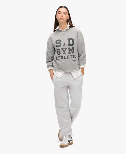 Superdry Vrouwen Sport Luxe Boyfriend Joggingbroek Lichtgrijs