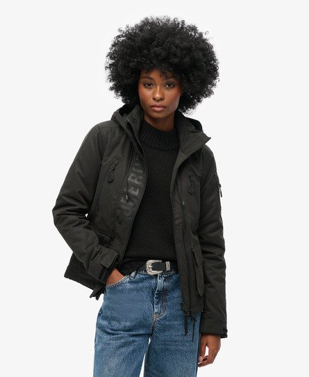 Superdry - women's ultimate sd-windjacke aus mikrofaser schwarz - größe: 36