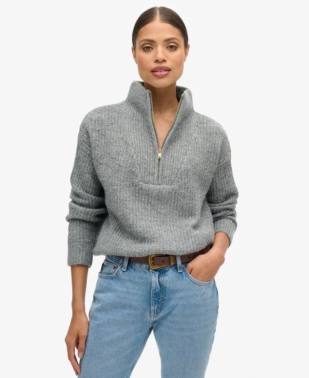 Essential Zip Neck Jumper