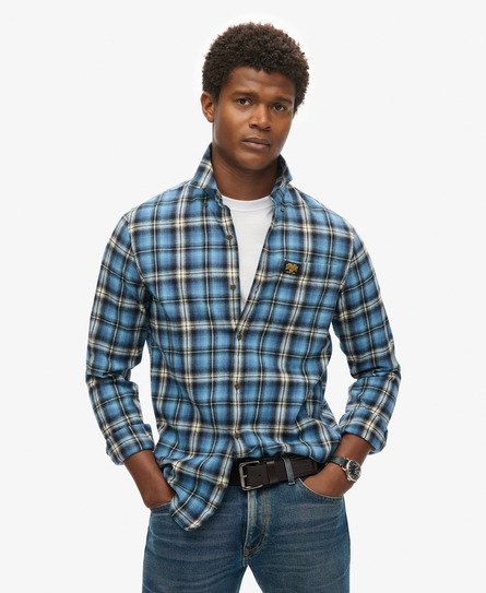 burghley check blue