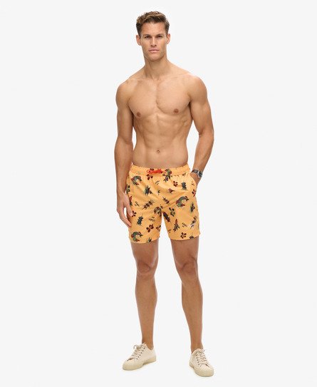 Recycled Hawaiian Print 17-inch Swim Shorts