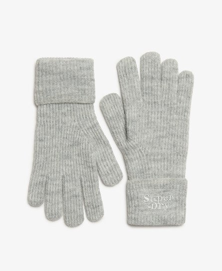 Gants en maille côtelée douce