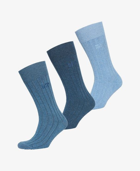 Lot de 3 paires de chaussettes Core unisexe côtelées - coton bio