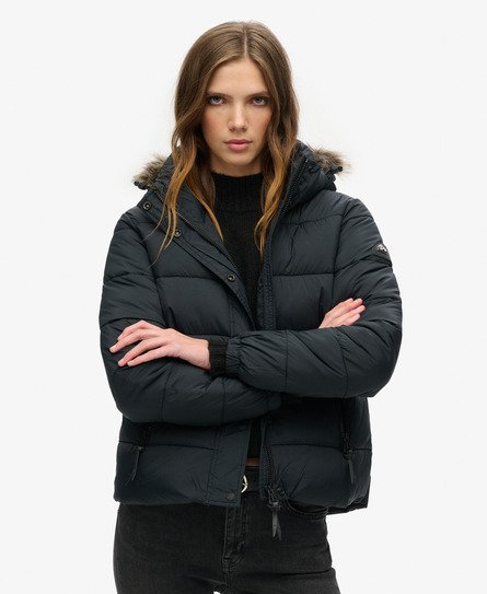 Hooded Mid Layer Short Jacket