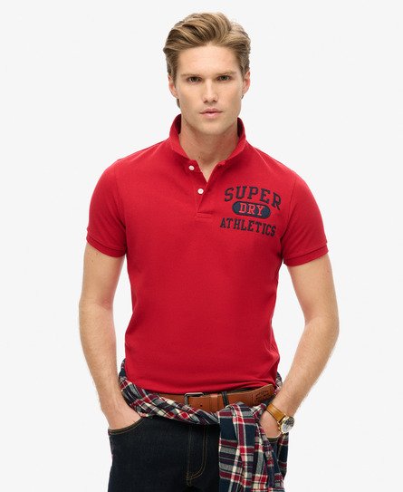 Superdry Mannen Superstate Poloshirt Rood