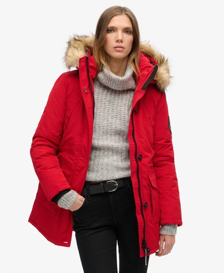 Everest parka met capuchon van imitatiebont