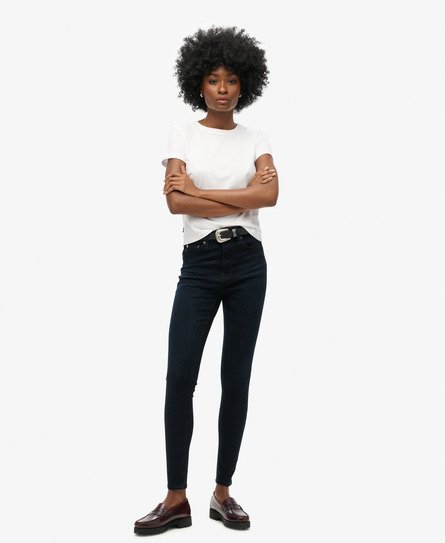 Skinny jeans met hoge taille van biologisch katoen