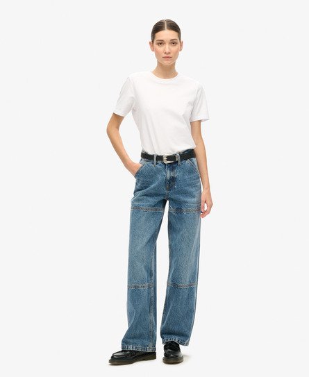 Mid Rise Denim Carpenter Jeans