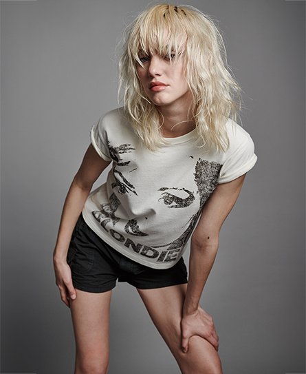 Blondie x Superdry nauwsluitend T-shirt