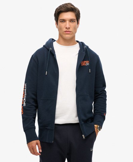 Locker geschnittene Sportswear Kapuzenjacke mit Logo