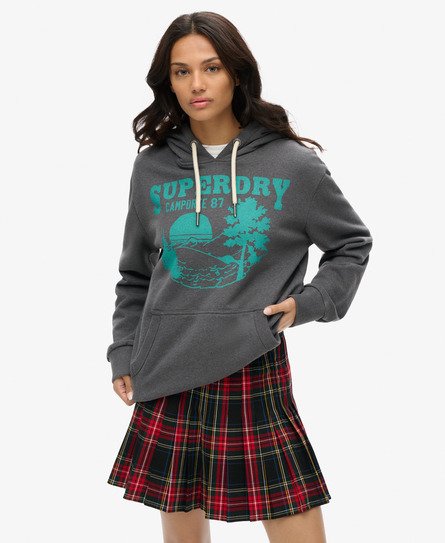 Superdry Vrouwen Outdoor Hoodie met Print Grijs