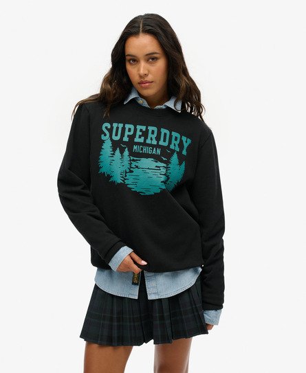 Oversized Outdoors Graphic Crew Sweatshirt