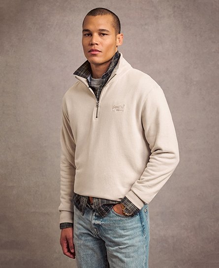 Side zip sweatshirt mens on sale