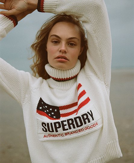 Americana Roll Neck Knit Jumper