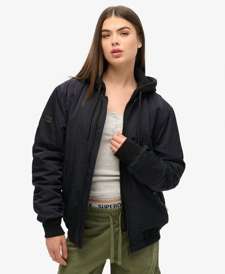 Oversized Military Hooded MA1 Jacket