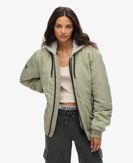 Oversized Military MA1 jas met capuchon