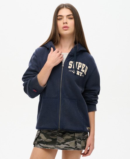 Felpa oversize Vintage Athletic con zip e cappuccio