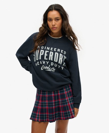 Oversized Machined Goods Workwear Crew Sweatshirt 