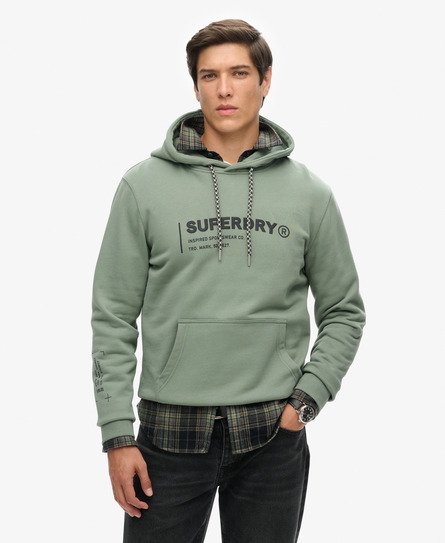 Locker geschnittenes Utility Sport Hoodie mit Logo