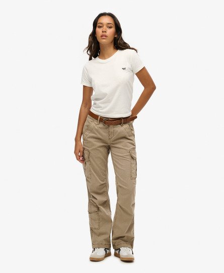 Pantalon cargo droit taille basse