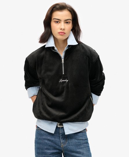  Country Club Velour Half-Zip 