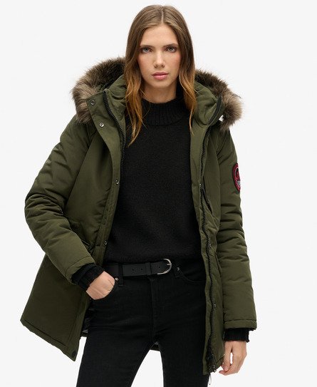 Ladies superdry parka coat best sale