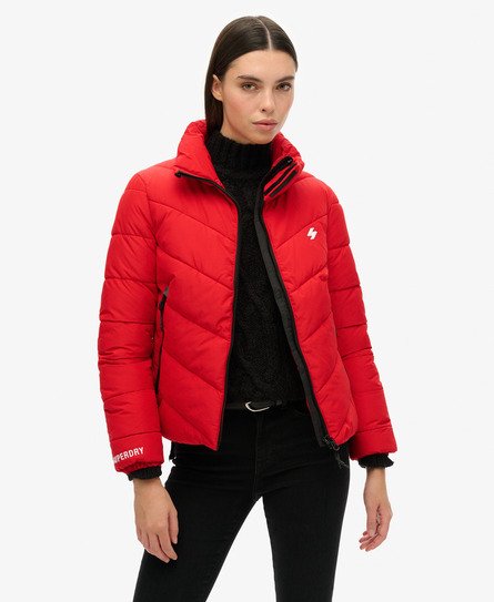 Non Hooded Sports Puffer Jacket 