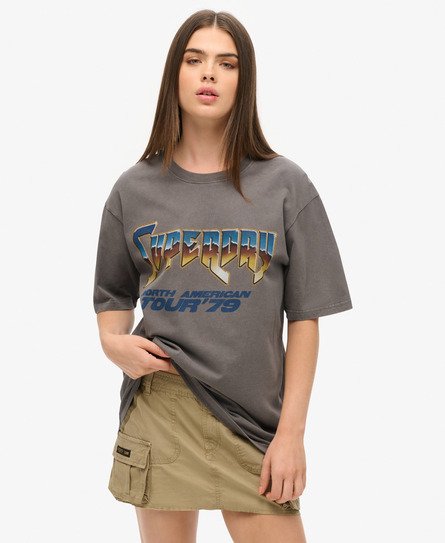 Oversized 70s Rock Graphic Band T-Shirt