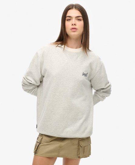 Felpa girocollo oversize con logo Essential