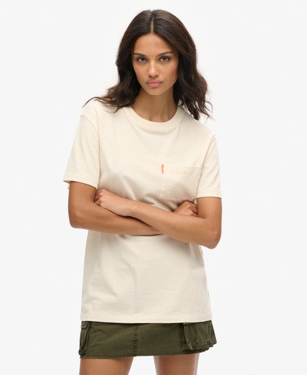 T-shirt oversize con taschino Essential Washed