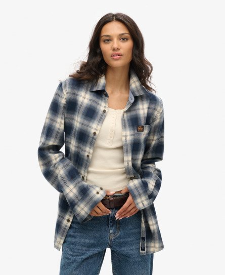 Oversized Long Sleeve Cotton Lumberjack Shirt