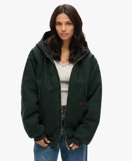 Oversized Surplus Hooded Bomber Jacket