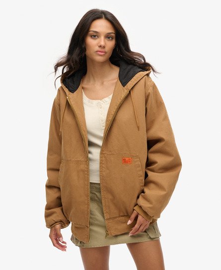 Oversized Surplus Hooded Bomber Jacket