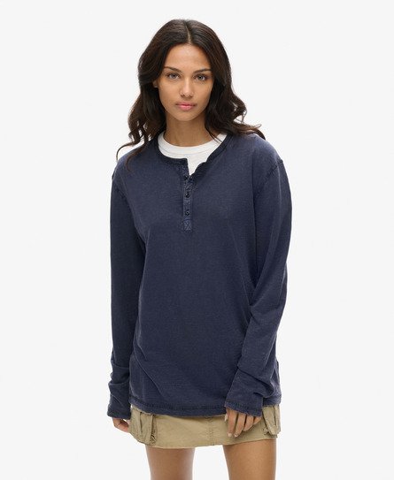 Oversized Long Sleeved Jersey Grandad Top