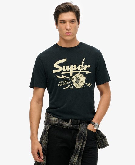 T-Shirt mit Rocker-Grafik im Retro-Look