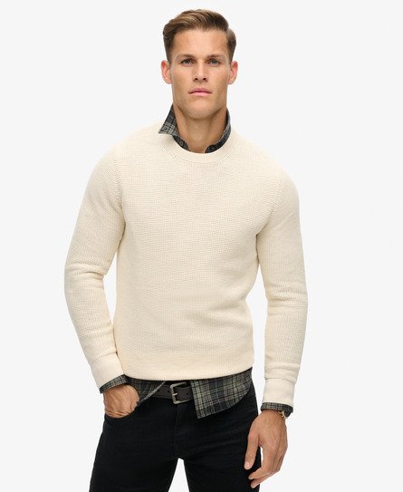 Textured Crew Knitted Jumper