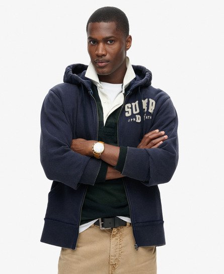 Navy zip hoodie best sale