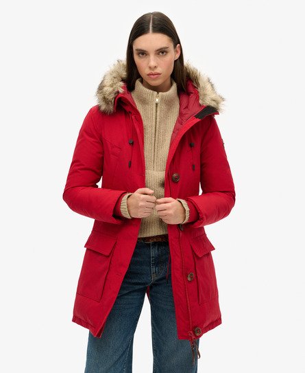 Hooded Faux Fur Down Parka Coat