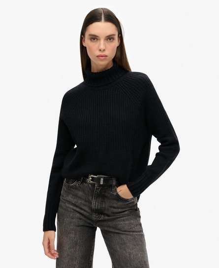 Essential Rib Knit Rollneck Jumper