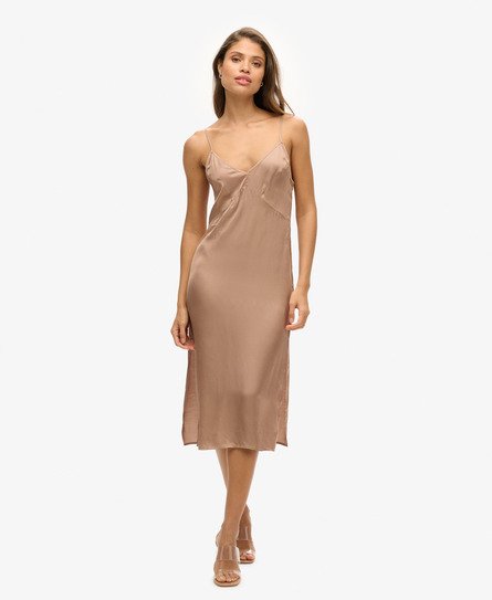 Satin Cami Midi Dress