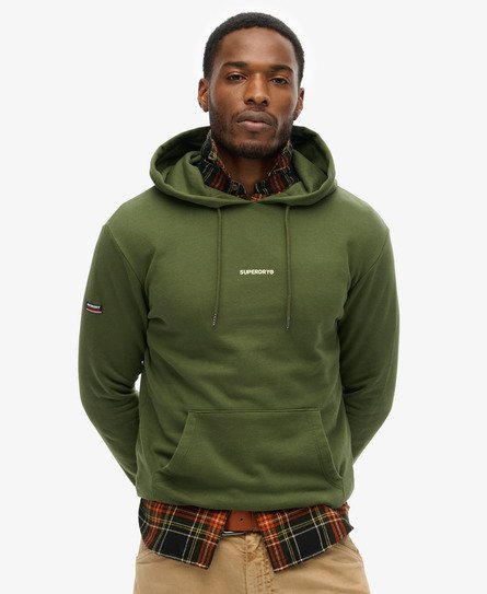 Superdry Mannen Effen Hoodie Groen