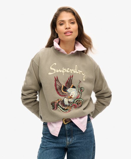 Lässiges Suika Sweatshirt mit Stickerei