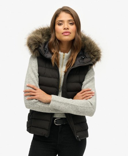 Fuji Faux Fur Hooded Gilet