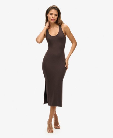 Scoop Neck Jersey Midi Dress