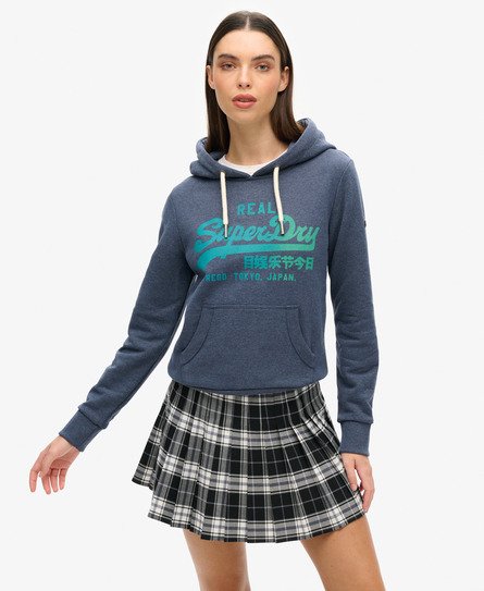 Hoodie mit farblich abgestimmtem Vintage-Grafiklogo