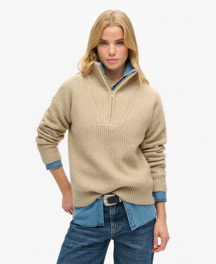 Essential Zip Neck Jumper