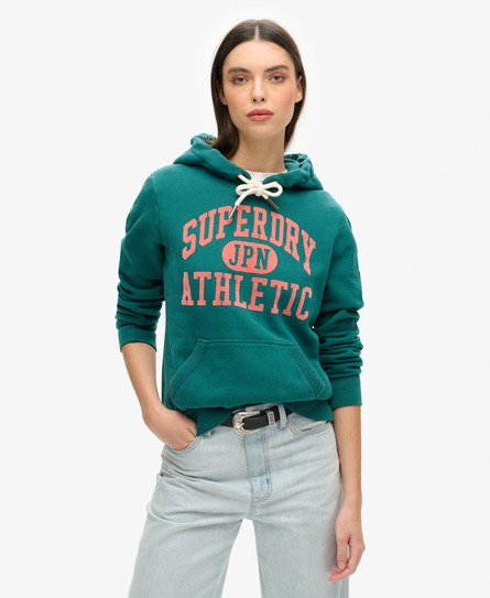 Varsity Flocked Graphic Hoodie