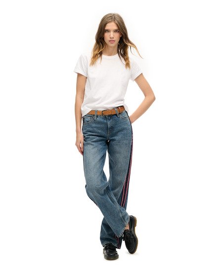 Mid Rise Wide Leg Jeans 