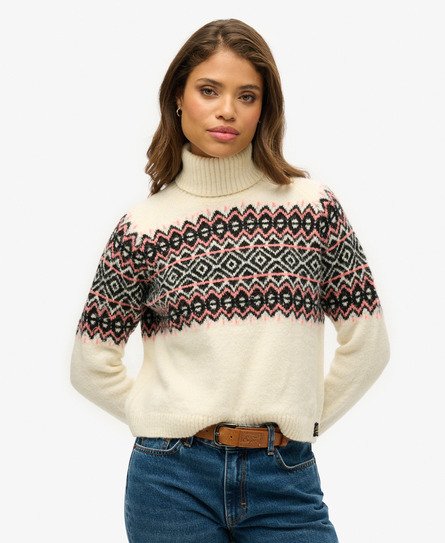 Fairisle Pattern Roll Neck Jumper